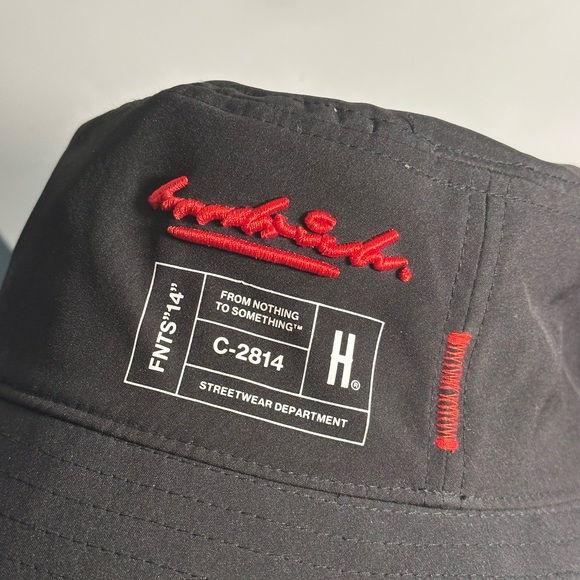 Hoodrich Bucket Hat Black Streetwear Logo Mens L XL Stretch Casual - Picture 6 of 14